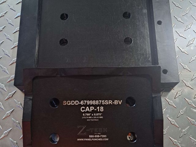 Custom Designed Super Giant Dandy Die Set  6.799" by 8.875  with  Standard Radius corners. Requires the BV200 dual cylinder pulling system