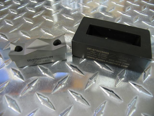 Custom Dandy Die Set 0.750" by 2.500" Heavy Duty with S7 Punch