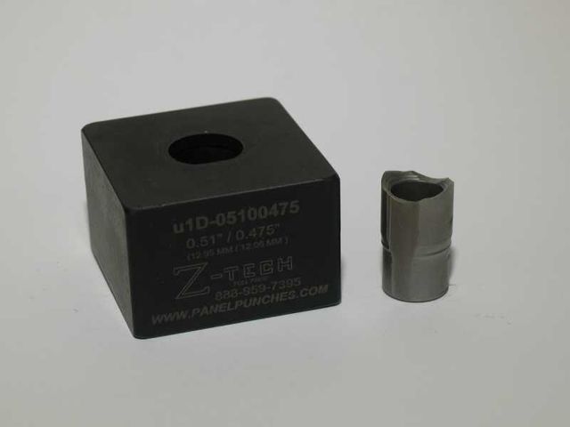 Custom Micro Dandy Die Set 0.510" diameter by 0.475" over flats,  single  "D" RECOMMENDED MAXIMUM MA...