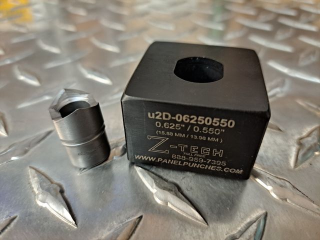 Custom Micro Dandy Die Set  - Single Stud Pull - "DD" 0.625"  Dia. by .550" Over Flat 
