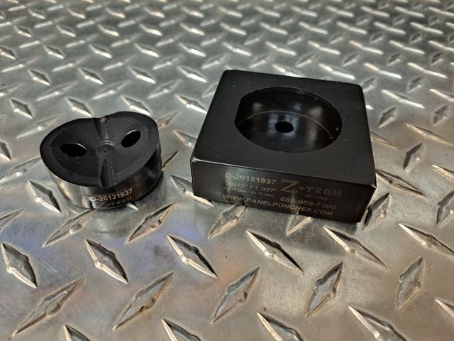 Custom "D" Die Set 2.012" diameter X 1.937" round to flat