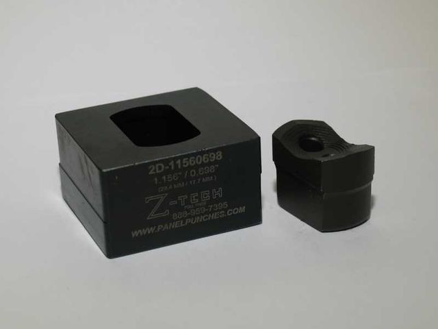 Custom Double "D" Die Set 1.156" by .698 over Flats (2).   Requires the MD-Puller for Operation.  (CLEARANCE ITEM -2 IN-STOCK!) 