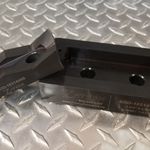 Custom Super Dandy Die 1.831" x 4.488" 46.5MM x 114MM 4 Drill guide holes 1.260" x  5.118" (32MM x 130MM) for #21 drill clearance and centerline alignment engraving on die base