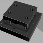 Custom Super Dandy BV Die Set, Opening 4.700" x 4.700" with 0.205 radius corners for IRISS CAP-4 Requires the BV-200 balanced drive system and two CYL-200D cylinders. Includes drill guides holes in die base for mounting holes.