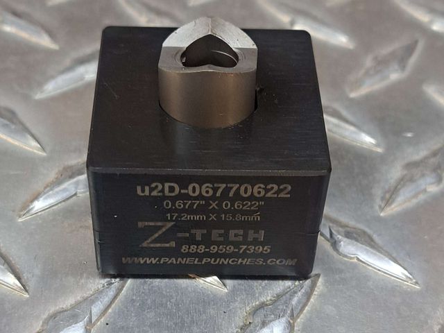 Custom u2D die set.  0.677" by 0.622" over flats double D 