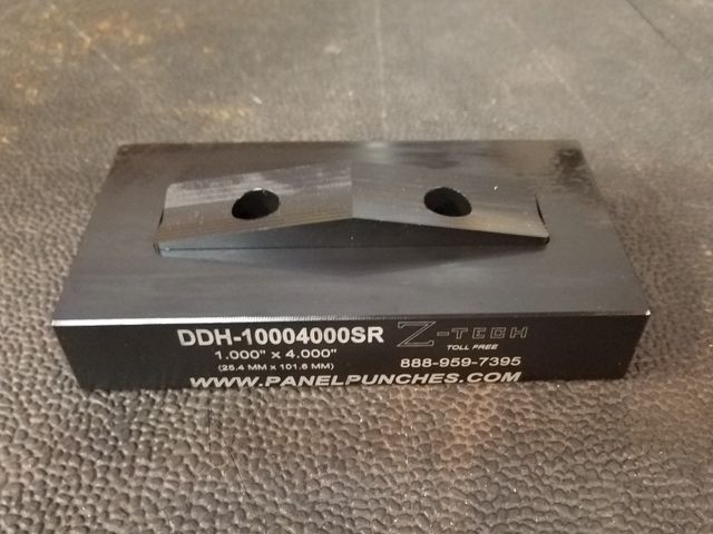 Custom DDH Die Set,  1.000" by 4.000" with 0.073 Radius Corners.  Delivery approximately 14 days ARO