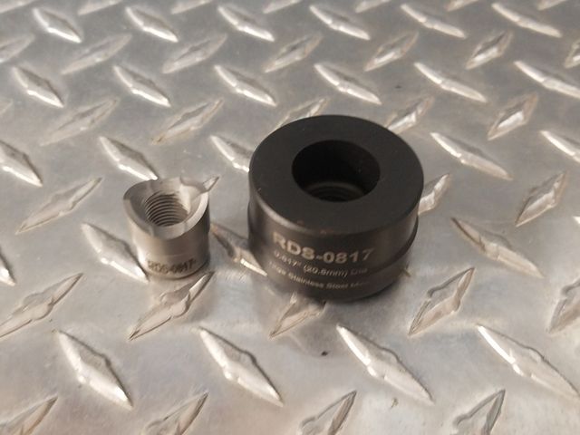 Custom Round Die Heavy Duty S series
0.817" Diameter
O1- Cup,  S-7 Punch 
Rated to 12 gauge stainless Steel