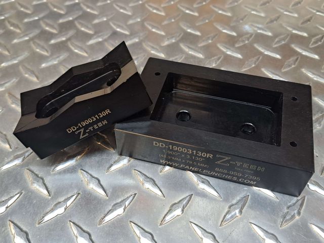 Custom  Dandy Die Set  1.900" by 3,130" with drill guide holes per spec