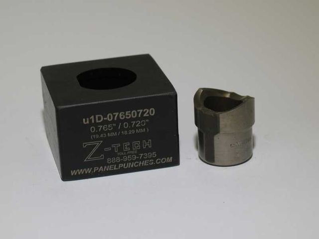 Custom Micro Dandy Die Set  - Single Stud Pull - Double "D" 0.765 Dia. by .720" Over Flats  