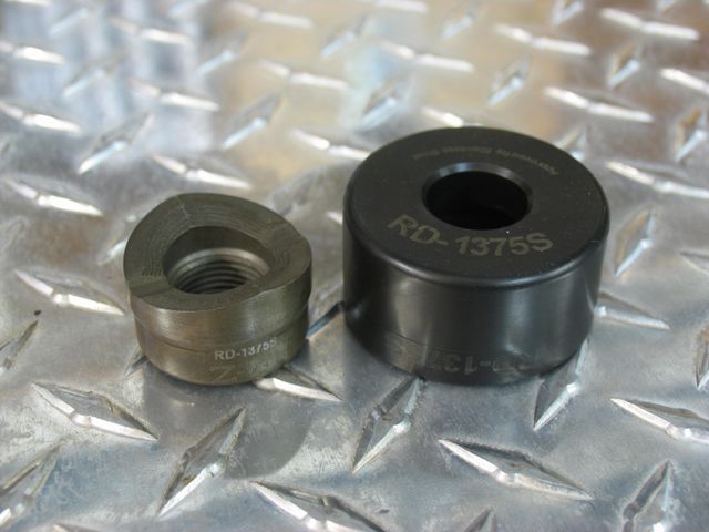 Custom Round Die 1.375" Dia  Includes S-7 tool steel punch,  rated to 12 gauge stainless steel Requi...