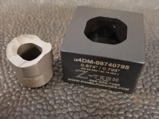 Custom Micro Dandy Die Set (HD) Four Flats - 0.874"  Diameter by .795" Over Flats 
