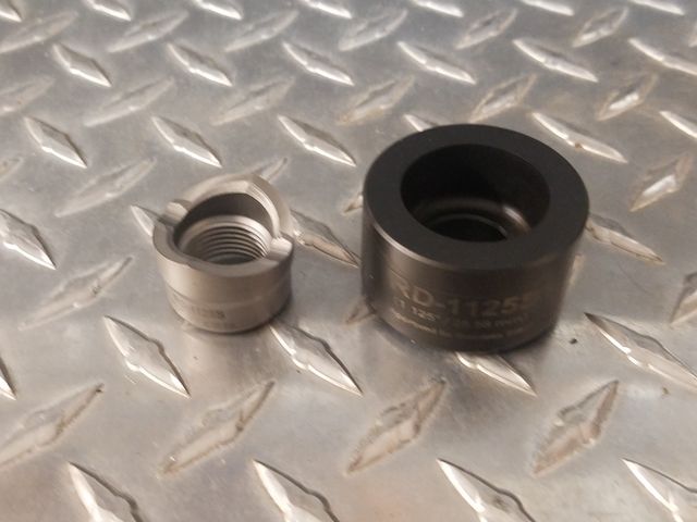 Custom Round Die 1.125" Dia  Includes S-7 tool steel punch,  rated to 12 gauge Stainless Steel 
