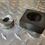 Custom Single "D"  MS Shell 32 Die Set 2.140" Dia.  2.092" Over Flat  Maximum - 12 Gauge Stainless Steel Heavy Duty S7 Center,  rated to 12 gauge stainless steel