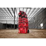 Milwaukee 48-22-8427 Rolling PACKOUT Tool Box with Custom CNC cutout for BP-100, Impact Driver, Battery Charger and 2ea 18v-5.0ah Batteries