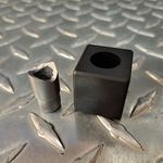 Custom Round Die Set 0.450"  Dia. S-7 Tool Steel Punch 1/4" x 28 Pull Stud 