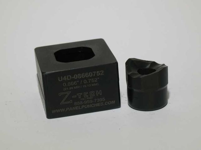 Custom Micro Dandy Die Set  - Single Stud Pull - Four Flats - 0.866"  Diameter by .752" Over Flats  