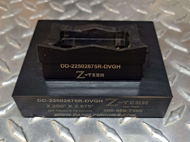 Custom Dandy Die  2.250" by 2.875" (57.15mm x 73.03mm) with standard radius corners