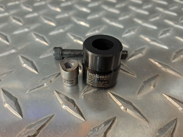 Custom Round Die Set 0.465"  Dia. S-7 Tool Steel Punch 1/4" x 28 Pull stud  Approved for Stainless Steel
