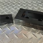 Custom Super Dandy Dieset, Opening size 1.575" x 3.937",  40 MM x 100 MMFor Roxtec EzEntry #10.  Includes guide holes in die base for drilling device mounting holes