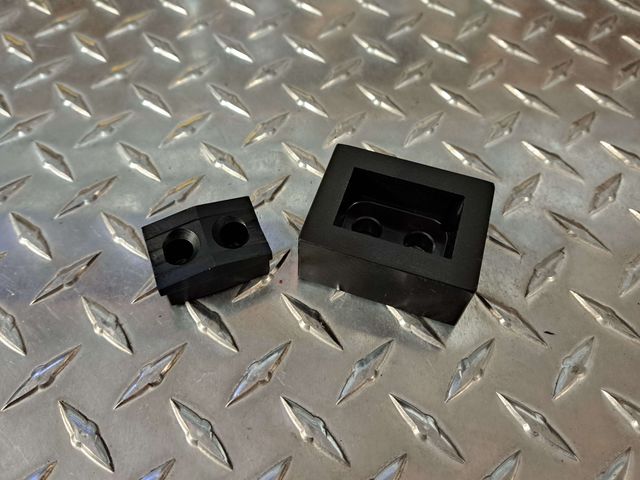 Custom MD series die set 0.450" by 0.810"  with mounting screw cut outs per supplied documentation