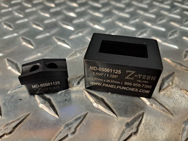 Custom Mini Dandy Die Set 0.550" by 1.450" with Standard Radius Corners